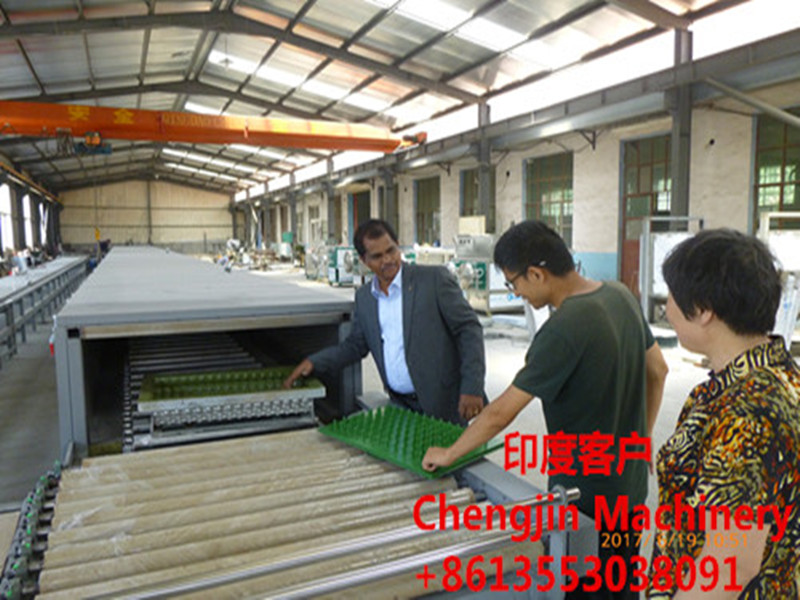 India customers to come to the company to inspect the production line of latex pillow